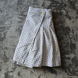 Hollister Ultra High Rise Plaid Pleated Back Wrap Front Skirt Size Small